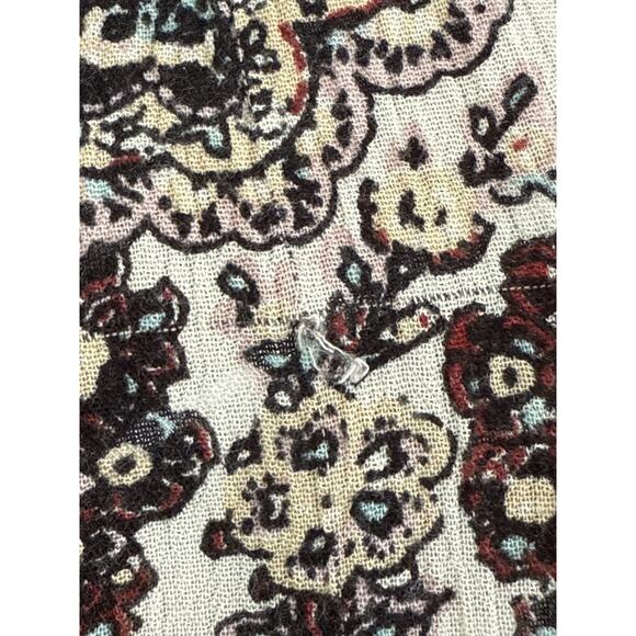 American Eagle Women M Boho Peasant Top Paisley Flowy Romantic Victorian Cottage - Picture 10 of 11
